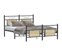 BOWEKAM Muebles, camas y accesorios, camas y marcos de cama, marco de cama sin colchón, roble Sonoma, 140 x 200 cm, madera de ingeniería