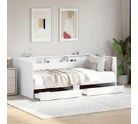 BOWEKAM Muebles, camas y accesorios, camas y marcos de cama, sofá cama con cajones sin colchón, color blanco, 75 x 190 cm, individual pequeño