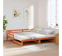 BOWEKAM Muebles, camas y accesorios, camas y marcos de cama, sofá cama con nido sin colchón, color marrón, 90 x 200 cm, madera maciza