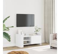 BOWEKAM Muebles, centros de entretenimiento y soportes de TV, mueble de TV blanco, 80 x 35 x 40 cm, madera de ingeniería