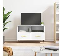 BOWEKAM Muebles, centros de entretenimiento y soportes de TV, mueble de TV blanco, 80 x 36 x 50 cm, madera de ingeniería
