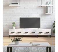 BOWEKAM Muebles, centros de entretenimiento y soportes de TV, mueble de TV blanco brillante, 150 x 36 x 30 cm, madera de ingeniería