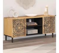 BOWEKAM Muebles, centros de entretenimiento y soportes de TV, mueble de TV de 105 x 33 x 46 cm, madera maciza de mango