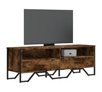 BOWEKAM Muebles, centros de entretenimiento y soportes de TV, mueble de TV de roble ahumado, 122 x 34 x 41 cm, madera de ingeniería