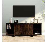 BOWEKAM Muebles, centros de entretenimiento y soportes de TV, mueble de TV de roble ahumado, 130 x 35 x 50 cm, madera de ingeniería