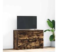 BOWEKAM Muebles, centros de entretenimiento y soportes de TV, mueble de TV de roble ahumado, 80 x 35 x 54 cm, madera de ingeniería