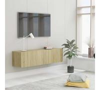 BOWEKAM Muebles, centros de entretenimiento y soportes de TV, mueble de TV de roble Sonoma, 120 x 30 x 30 cm, madera de ingeniería