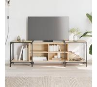 BOWEKAM Muebles, centros de entretenimiento y soportes de TV, mueble de TV de roble Sonoma, 153 x 37 x 50 cm, madera de ingeniería
