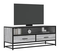 BOWEKAM Muebles, centros de entretenimiento y soportes de TV, mueble de TV gris Sonoma, 100 x 34,5 x 40 cm, madera y metal