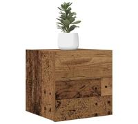 BOWEKAM Muebles, centros de entretenimiento y soportes de TV, mueble de TV montado en la pared, madera vieja, 30,5 x 30 x 30 cm