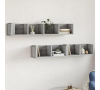 BOWEKAM Muebles de pared para hogar y jardín, 2 unidades, color gris, Sonoma, 99 x 18 x 16,5 cm, elección de muebles de madera
