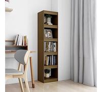 BOWEKAM Muebles, estanterías, estanterías y estantes de pie, armario para libros, divisor de habitación, color marrón miel, 40 x 30 x 167,5 cm, madera de pino maciza