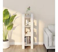 BOWEKAM Muebles, estanterías, estanterías y estantes de pie, armario para libros, divisor de habitación, color blanco, 41 x 35 x 125 cm, madera maciza de pino