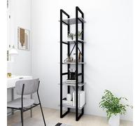 BOWEKAM Muebles, estanterías, estanterías y estantes de pie, gabinete de libros de 5 niveles, color gris hormigón, 40 x 30 x 175 cm, madera de ingeniería