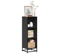 BOWEKAM Muebles, estanterías, estanterías y estantes de pie, gabinete para libros, color negro, 33,5 x 33 x 107,5 cm, madera de ingeniería