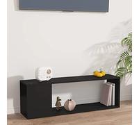 BOWEKAM Muebles, estanterías, estanterías y estantes de pie, mueble de TV, color negro, 100 x 24 x 32 cm, madera de ingeniería