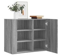 BOWEKAM Muebles, estanterías, estantes de pared y repisas, armario de pared gris Sonoma, 75 x 35 x 60 cm, madera de ingeniería