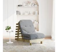 BOWEKAM Muebles, futones, sofá cama con colchón de 70 x 206 x 11 cm, madera de pino impregnado