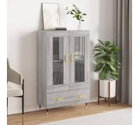 BOWEKAM Muebles, gabinetes y almacenamiento, bufés y aparadores, tabla alta gris Sonoma 69,5 x 31 x 115 cm, madera de ingeniería