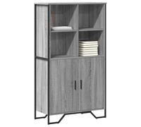 BOWEKAM Muebles, gabinetes y almacenamiento, bufés y aparadores, tabla alta Sonoma gris 79,5 x 35,5 x 137,5 cm, madera de ingeniería
