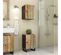 BOWEKAM Muebles, juegos de muebles, juegos de muebles de baño, armario de baño, 38 x 33 x 58 cm, madera maciza recuperada