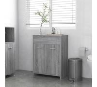 BOWEKAM Muebles, juegos de muebles, juegos de muebles de baño, armario de baño gris Sonoma, 60 x 33 x 80 cm, madera de ingeniería