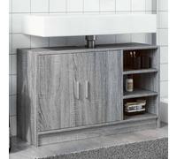 BOWEKAM Muebles, juegos de muebles, juegos de muebles de baño, armario de lavabo gris Sonoma, 90 x 29 x 55 cm, madera de ingeniería