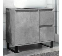 BOWEKAM Muebles, juegos de muebles, juegos de muebles de baño, armario para lavabo de baño, color gris hormigón, 65 x 33 x 60 cm, madera de ingeniería