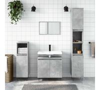 BOWEKAM Muebles, juegos de muebles, juegos de muebles de baño, gabinete de baño gris hormigón, 58 x 33 x 60 cm, madera de ingeniería