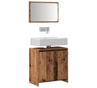 BOWEKAM Muebles, juegos de muebles, juegos de muebles de baño, juego de muebles de baño de 2 piezas de madera vieja de ingeniería de madera