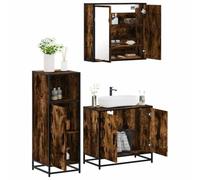 BOWEKAM Muebles, juegos de muebles, juegos de muebles de baño, juego de muebles de baño de 3 piezas, madera de roble ahumado