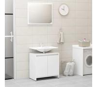 BOWEKAM Muebles, juegos de muebles, juegos de muebles de baño, juego de muebles de baño de madera de ingeniería blanca brillante