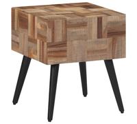 BOWEKAM Muebles, mesas, mesas de acento, mesas auxiliares, mesa auxiliar 40 x 40 x 45 cm, teca reciclada sólida