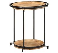 BOWEKAM Muebles, mesas, mesas de acento, mesas auxiliares, mesa auxiliar, 55 x 60 cm, mango de madera maciza