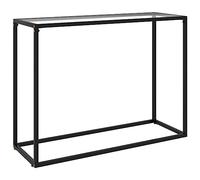 BOWEKAM Muebles, mesas, mesas de acento, mesas auxiliares, mesa consola transparente de vidrio templado 100 x 35 x 75 cm