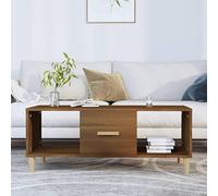 BOWEKAM Muebles, mesas, mesas de acento, mesas de café, mesa de café, roble marrón, 102 x 50 x 40 cm, madera de ingeniería