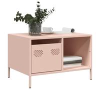 BOWEKAM Muebles, mesas, mesas de acento, mesas de café, mesa de café rosa, 68,5 x 50 x 43,5 cm, acero laminado en frío