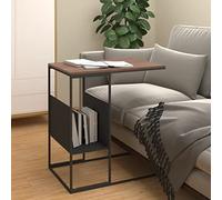 BOWEKAM Muebles, mesas, mesas de acento, mesas de centro, mesa auxiliar negra 55 x 36 x 59,5 cm, madera de ingeniería