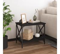 BOWEKAM Muebles, mesas, mesas de acento, mesas de centro, mesa auxiliar negra 55 x 38 x 45 cm, madera de ingeniería