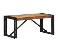 BOWEKAM Muebles, mesas, mesas de acento, mesas de centro, mesa de café, mesa de café, 80 x 40 x 35 cm, madera maciza de mango
