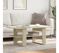BOWEKAM Muebles, mesas, mesas de acento, mesas de centro, mesa de café, roble Sonoma, 102 x 55 x 42 cm, madera de ingeniería