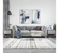 BOWEKAM Muebles, mesas, mesas de acento, mesas de centro, mesas de café, 2 piezas de madera gris Sonoma, 50 x 46 x 50 cm, madera de ingeniería