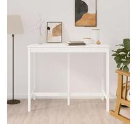 BOWEKAM Muebles, mesas, mesas de cocina y comedor, mesa de bar, color blanco, 140 x 80 x 110 cm, madera maciza de pino