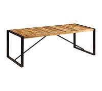 BOWEKAM Muebles, mesas, mesas de cocina y comedor, mesa de comedor, 220 x 100 x 75 cm, madera maciza de mango
