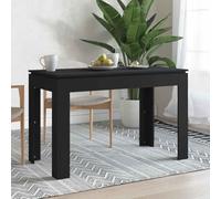 BOWEKAM Muebles, mesas, mesas de cocina y comedor, mesa de comedor, color negro, 120 x 60 x 76 cm, madera de ingeniería