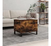 BOWEKAM Muebles, mesas, mesas decorativas, mesas de café, mesa de café de roble ahumado, 60 x 44,5 x 45 cm, madera de ingeniería