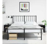 BOWEKAM Muebles, mesas, mesitas de noche, mesitas de noche, 2 piezas, color negro, 34,5 x 39 x 44 cm, acero