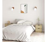 BOWEKAM Muebles, mesas, mesitas de noche, mesitas de noche, 2 piezas, roble Sonoma, 40 x 40 x 50 cm, madera de ingeniería