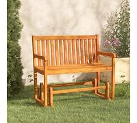 BOWEKAM Muebles, muebles de exterior, asientos al aire libre, bancos al aire libre, columpio de jardín, 110 cm, madera de acacia maciza