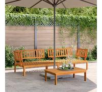 BOWEKAM Muebles, muebles de exterior, asientos al aire libre, sofás de exterior, sofás de esquina de palé de jardín, 2 piezas de madera maciza de acacia